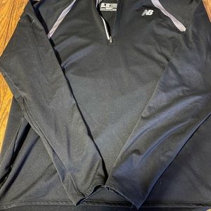 Previously worn 3/4 Zip New Balance Black Dry Fit XL